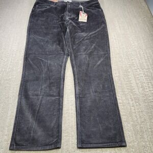 Devil Dog Corduroy Pants Men 38x30 Slim Straight Carbon Gray NEW‎ Cotton